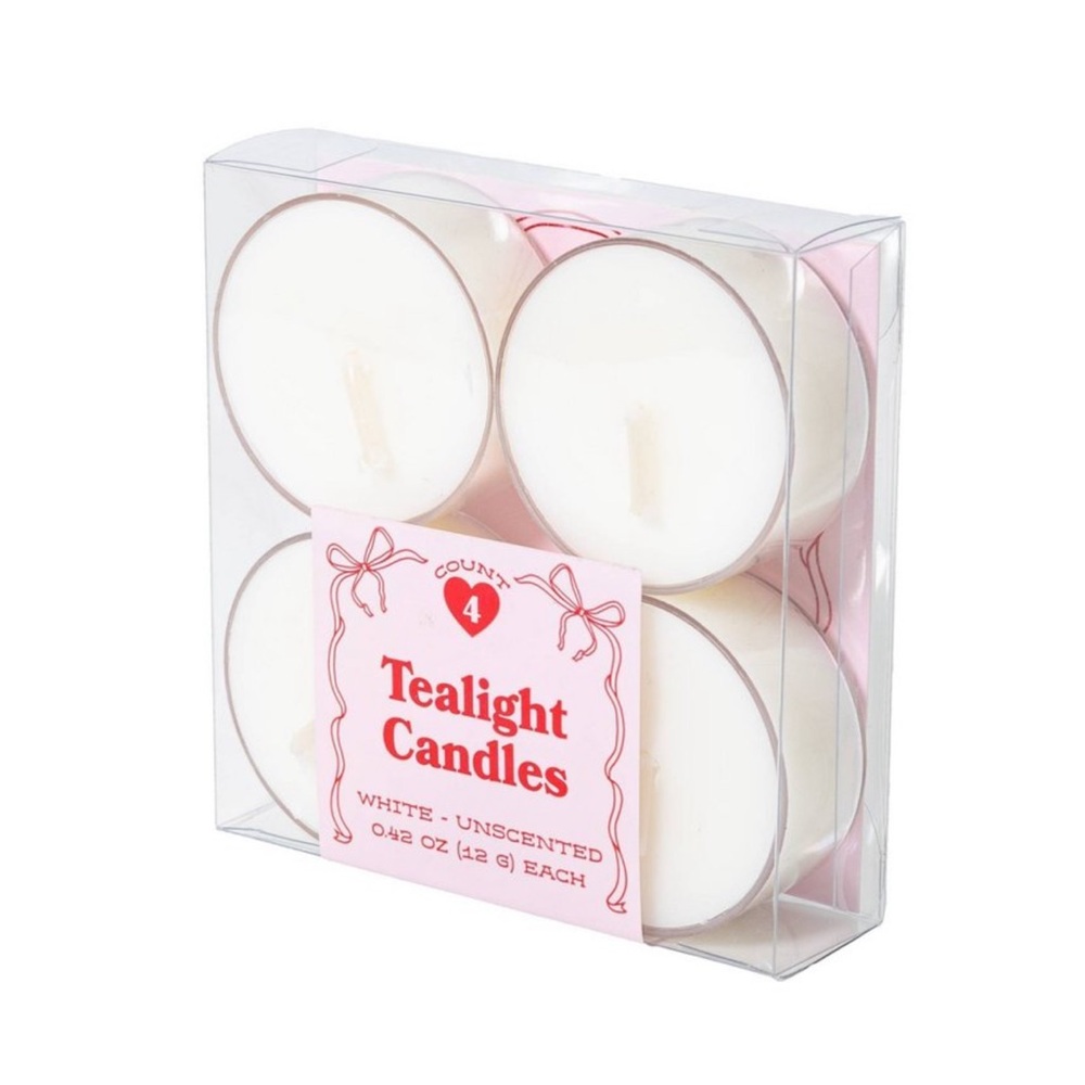 4pk Tealight Candle Set White - Bullseye's
Playground™ ( 5 set )
